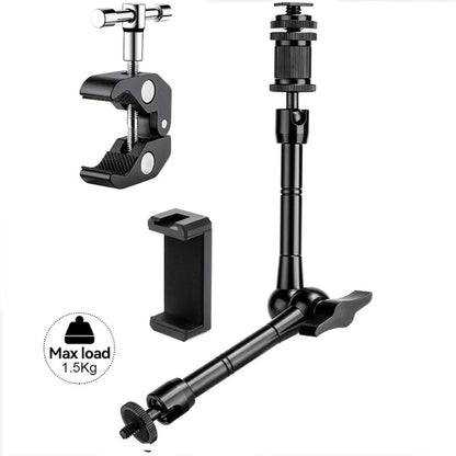 Magic Arm 11 Inch Friction Articulating with Super Clamp – Camera Arm for DSLR, LCD Monitor, LED Light, Photo Studio, Streaming & Outdoor Camping Fishing Mount