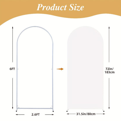 Arch Backdrop 6ft Spandex Photography Background – Stretchable Wrinkle-Free Polyester with Bottom Zipper for Party, Wedding, Gender Reveal & Birthday Photo Booth Prop