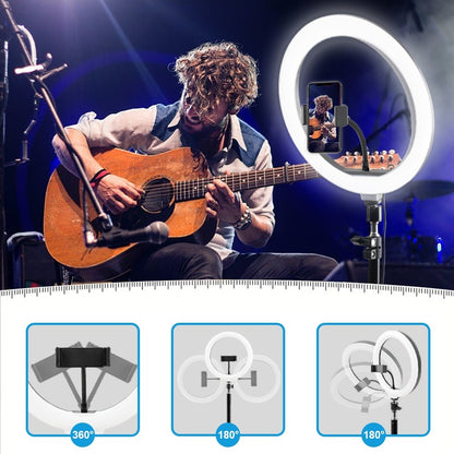 Ring Light 12 Inch Adjustable Brightness RGB with 63 Inch Floor Stand for Photo Selfie Video Recording Zoom Meetings Vlog Live Streaming TikTok YouTube Makeup