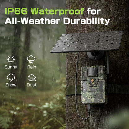 4G Cellular Trail Camera 2K No WiFi Required with Phone App Remote View – Wireless Game Camera for Deer Hunting, Wildlife Scouting, Livestock Monitoring & Rural Property Security