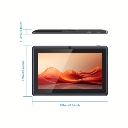 PEICHENG Android 14 Tablet 7 Inch for Reading & Learning – A133 Quad-Core, 4GB RAM, 32GB ROM, HD IPS Screen, 3000mAh Battery, Dual Camera, 2.4G WiFi, USB-C, Lightweight Portable Tablet for Kids & Seniors