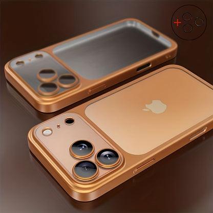 Matte Frosted Clear iPhone Case with Wireless Charging & Shockproof Lens Film for iPhone 17 16 15 14 13 12 Air Pro Max Plus – Anti-Fingerprint Slim Transparent Back Cover