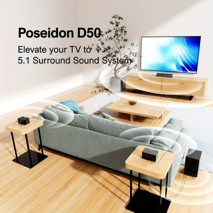 ULTIMEA 5.1 Channel Soundbar with Subwoofer & Adjustable Rear Surround Speakers, BASSMX Deep Bass Technology, SurroundX Algorithm, Movie Dialogue Music Modes, Remote Control – Home Theater Sound System for Smart TV (320W / 410W Dolby Atmos)