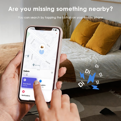 Ultra-Thin Find My Wallet Tracker Card for iPhone – iOS-Only Item Locator with 3-Year Battery, Global Tracking for Wallet Purse Luggage School Bag Work Badge, 1-Pack or 2-Pack