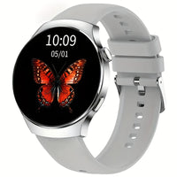 Gray Modern Round Dial Watch