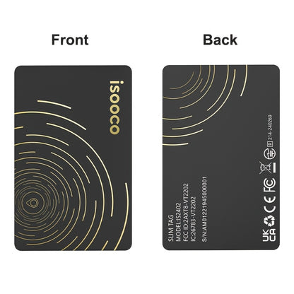 Ultra-Thin Find My Wallet Tracker Card for iPhone – iOS-Only Item Locator with 3-Year Battery, Global Tracking for Wallet Purse Luggage School Bag Work Badge, 1-Pack or 2-Pack