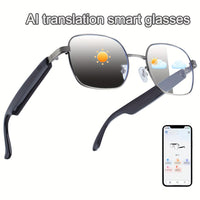 GS11 gunmetal smart glasses with photochromic lenses