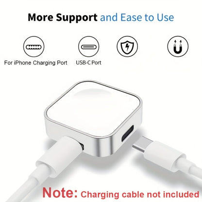 Apple Watch Magnetic Charging Cable Portable Charger, Compatible with iWatch Ultra 2 Series 10 9 8 7 6 SE SE2, USB-A Adapter Magnetic Docking, Compact Travel & Bedside Smartwatch Charger – 6 Colors Available
