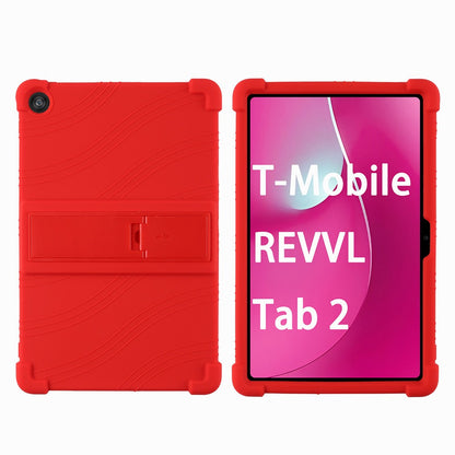 T-Mobile Revvl Tab 2 Case 10.1 Inch Shockproof Soft Silicone Protective Cover Slim Flexible TPU Shell Full Body Protection Anti-Scratch for Revvl Tab 2 Black Blue Rose Red