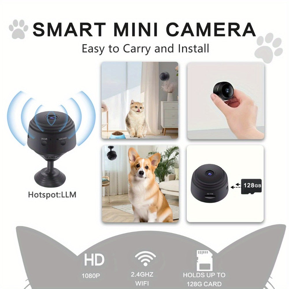 Wide-Angle Security Camera 1080P Rechargeable Battery, Multi-Pack 2/4/5/9/12 Options, Dual-Band 2.4G/5G WiFi, USB Charging, Remote Wireless Monitoring – Scalable Home Surveillance System