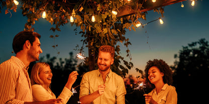 Patio String Lights 100FT ST38 Edison Bulbs Shatterproof – 2700K Warm White Dimmable Connectable Outdoor Hanging Lights with Hooks for Patio Garden Wedding Bistro Party Christmas Decor