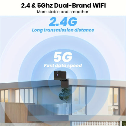 Indoor Security Camera 4-Pack Dual Band WiFi – Full Color Night Vision, Motion Detection Alerts, Two-Way Audio, Built-In Siren, Baby & Pet Monitor, 256GB SD & Cloud Storage for Home