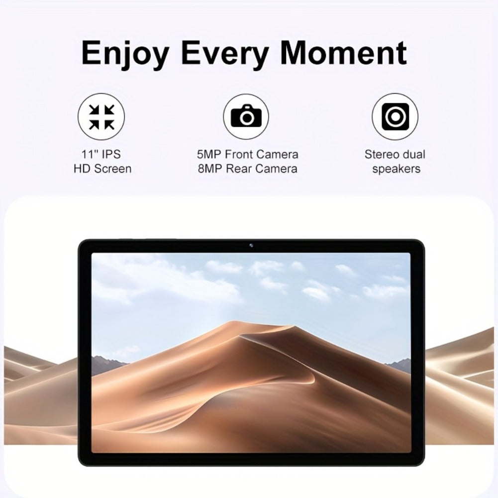 Android 16 Tablet 10.1 Inch Octa-Core 7000mAh Battery 1280x800 IPS Display 8GB RAM 128GB ROM Dual Camera 8MP 5MP Type-C Split Screen Wi-Fi Tablet PC Grey for Work School Entertainment