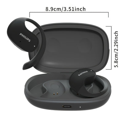 Philips TAT2708 True Wireless Earbuds, Stereo Surround Sound ENC Noise Cancellation Touch Controls Built-in Mic, 24H Polymer Battery USB-C Fast Charging Case, Lightweight for Commuting Workouts Daily Use