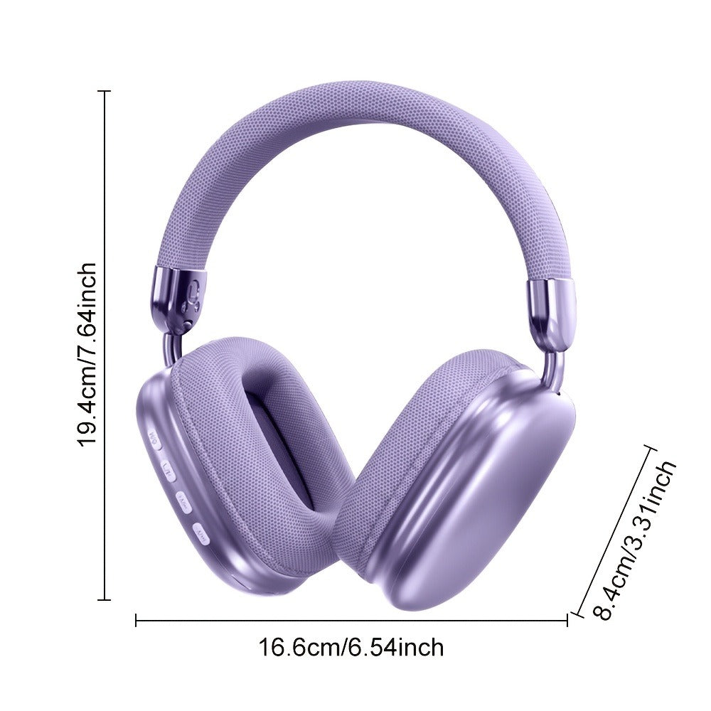 Rotatable Over-Ear Wireless Headphones Bluetooth 5.4 800mAh Large Battery Noise Reduction High Sound Quality Closed-Back Cushioned Headset for Sports Gaming Walking iOS Android Computer