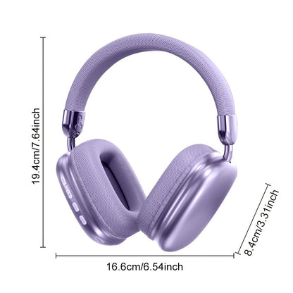 Rotatable Over-Ear Wireless Headphones Bluetooth 5.4 800mAh Large Battery Noise Reduction High Sound Quality Closed-Back Cushioned Headset for Sports Gaming Walking iOS Android Computer