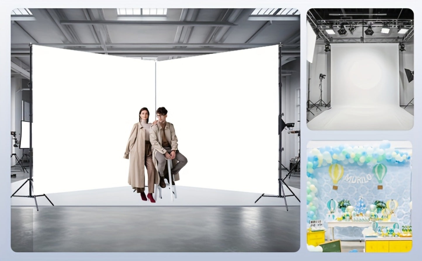 10x20ft Backdrop Stand Kit – BEIYANG Adjustable Iron Background Support System with Carrying Bag & Clamps for Photography Studio, Video, Birthday Parties & Trade Show Display