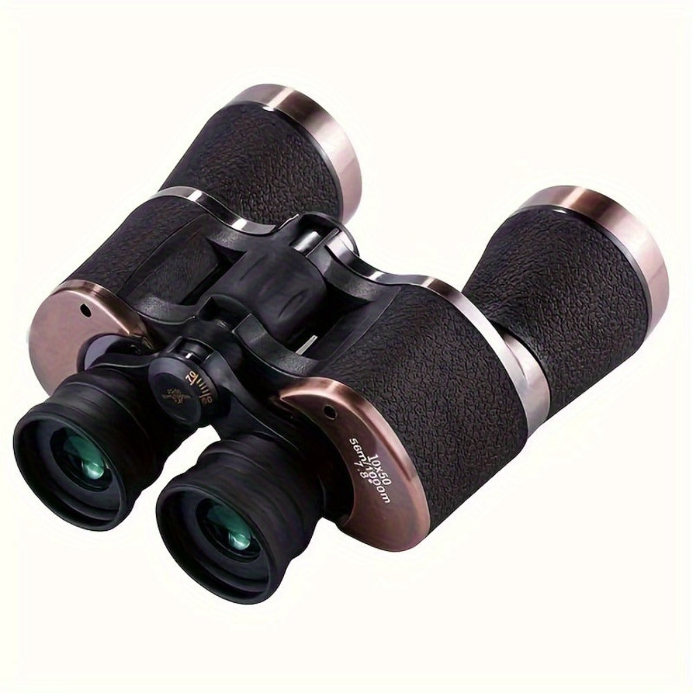 10x50 HD Binoculars for Adults, Professional Compact Long-Range Telescope with FMC Coating & BAK4 Prism, Durable Rubber Grip, Ideal for Hiking, Camping, Bird Watching, Football Games, Concerts