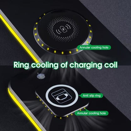 3-in-1 Wireless Charging Mouse Pad RGB – 15W Qi Charger for Phone, Watch & Mouse, 10 LED Modes, Magnetic Rechargeable Mouse Included, 800×300mm Extended Gaming Desk Mat