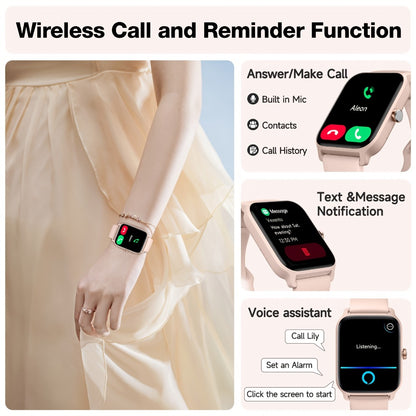 Smartwatch with Built-in Alexa FAWEIO 1.8" HD Touch Screen, Bluetooth Calling, 100+ Sport Modes, Fitness Tracker Heart Rate Sleep Monitor, Compatible with iPhone & Android – Smart Watch for Women Men 14 Colors