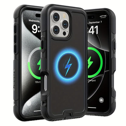 3-Layer Warrior Armor iPhone Case Full Body Shockproof Drop Protection Soft Lining Built-In Dust Plug for iPhone 17 Pro Max 17 Pro 17 Plus 17 16 Pro Max 16 Pro 16 Plus 16 15 Pro Max 15 Pro 15 Plus 15 14 Pro Max 14 Pro 14 Plus 14