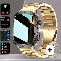golden stainless steel + silicone watch
