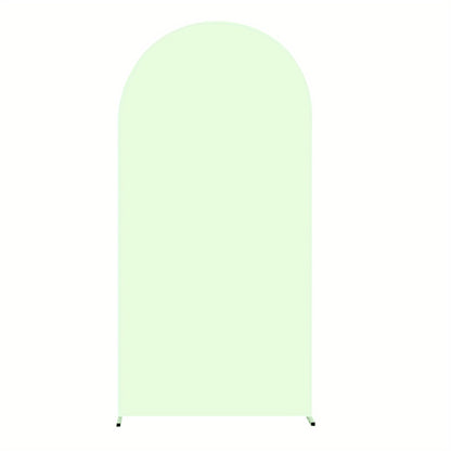 Wedding Arch Cover 6ft Polyester Fitted Round Top Backdrop Cover, Wrinkle-Free Machine Washable, for Wedding Ceremony Birthday Party Gender Reveal Banquet Decoration, 9 Colors Available