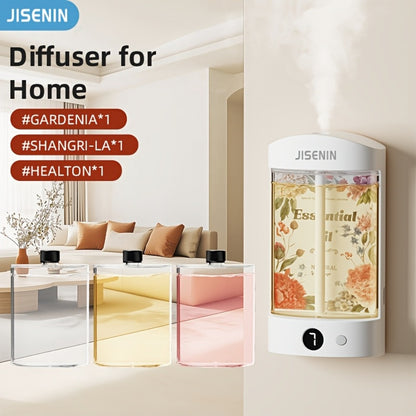 Mini Aroma Diffuser & Humidifier 2-in-1 Portable USB Rechargeable – 7-Level Timer, Silent Operation, LED Display, Auto Shut-Off, Essential Oil Bundles for Home Car Office Travel