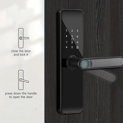 Fingerprint Smart Door Lock with WiFi App Keypad – 4-in-1 & 7-in-1 Keyless Entry, Wide-Angle Camera Option, Cat Eye Style, No Key Needed, for Home Rental Airbnb Office Hotel, iOS Android, Black