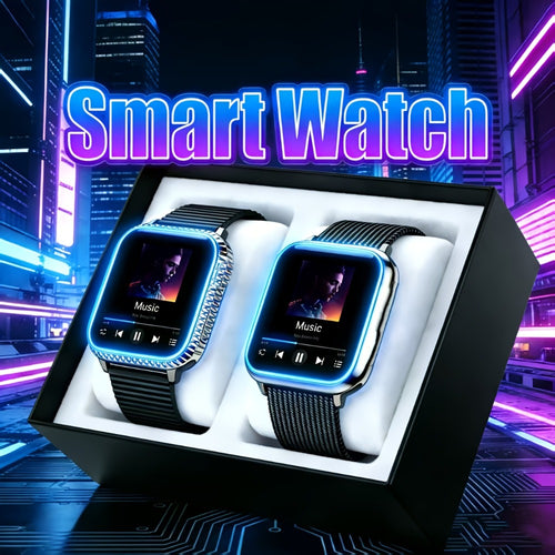 Wireless Calling Smartwatch with Music Control Touchscreen Fitness Tracker Multi-Sport Modes Message Notifications Heart Rate Sleep Monitor Unisex Men Women Smart Bracelet 2026 – 1 or 2 Pack