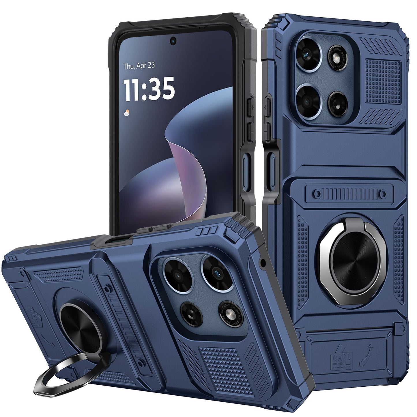 Magnetic Metal Kickstand Moto G 5G 2025 2026 Case Shockproof Drop Protection Slim Protective Phone Cover for Motorola Moto G 5G 2025 Moto G 5G 2026 Moto G Play 2026 6.7 Inch – Hands-Free Stand