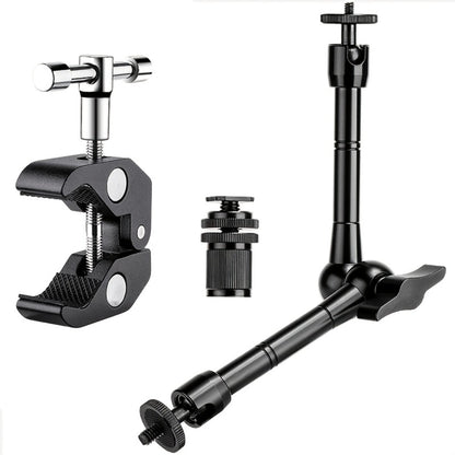 Magic Arm 11 Inch Friction Articulating with Super Clamp – Camera Arm for DSLR, LCD Monitor, LED Light, Photo Studio, Streaming & Outdoor Camping Fishing Mount