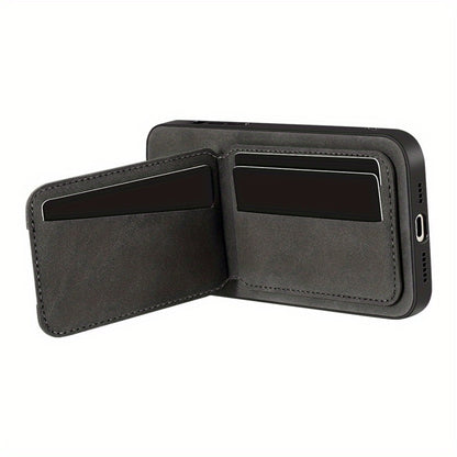 Wallet Phone Case for iPhone 16 Pro Max 16 Pro 16 Plus 16 15 14 13 12 11 Series Luxury PU Leather Flip Cover Card Holder Kickstand Magnetic Closure Moose Design – Men Women Gift
