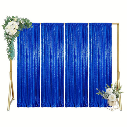 Sequin Backdrop Curtains 2FTx8FT Glitter Photography Background Panels for Party Wedding Birthday Stage Decoration Gold Yellow Shimmer Curtain Set 4 6 10 Panels Available