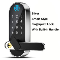 Fingerprint Door Lock-silvery