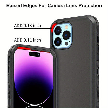 Rugged iPhone 14 Belt Clip Holster Case with Rotating Clip Heavy Duty TPU PC Dual Layer Shockproof Drop Protection Wireless Charging for iPhone 14 Pro Max 14 Plus 14 Pro 14 – 3 Colors Men Outdoor