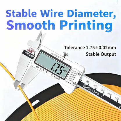 Dual Color PLA Filament 1.75mm 250g Vacuum Packed – Neatly Wound High Precision ±0.02mm Smooth Printing Two-Tone Gradient 3D Printer Filament | Dual Color PLA Spool for FDM 3D Printers Hobby Makers