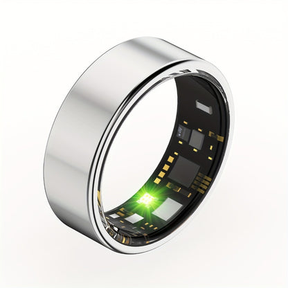 Health Monitoring Smart Ring with Heart Rate HRV Sleep Tracking, Steps Calories Body Temp & Menstrual Cycle – Bluetooth 5.3, iOS & Android, Sizes #7-#13, Rose Gold Black Silver