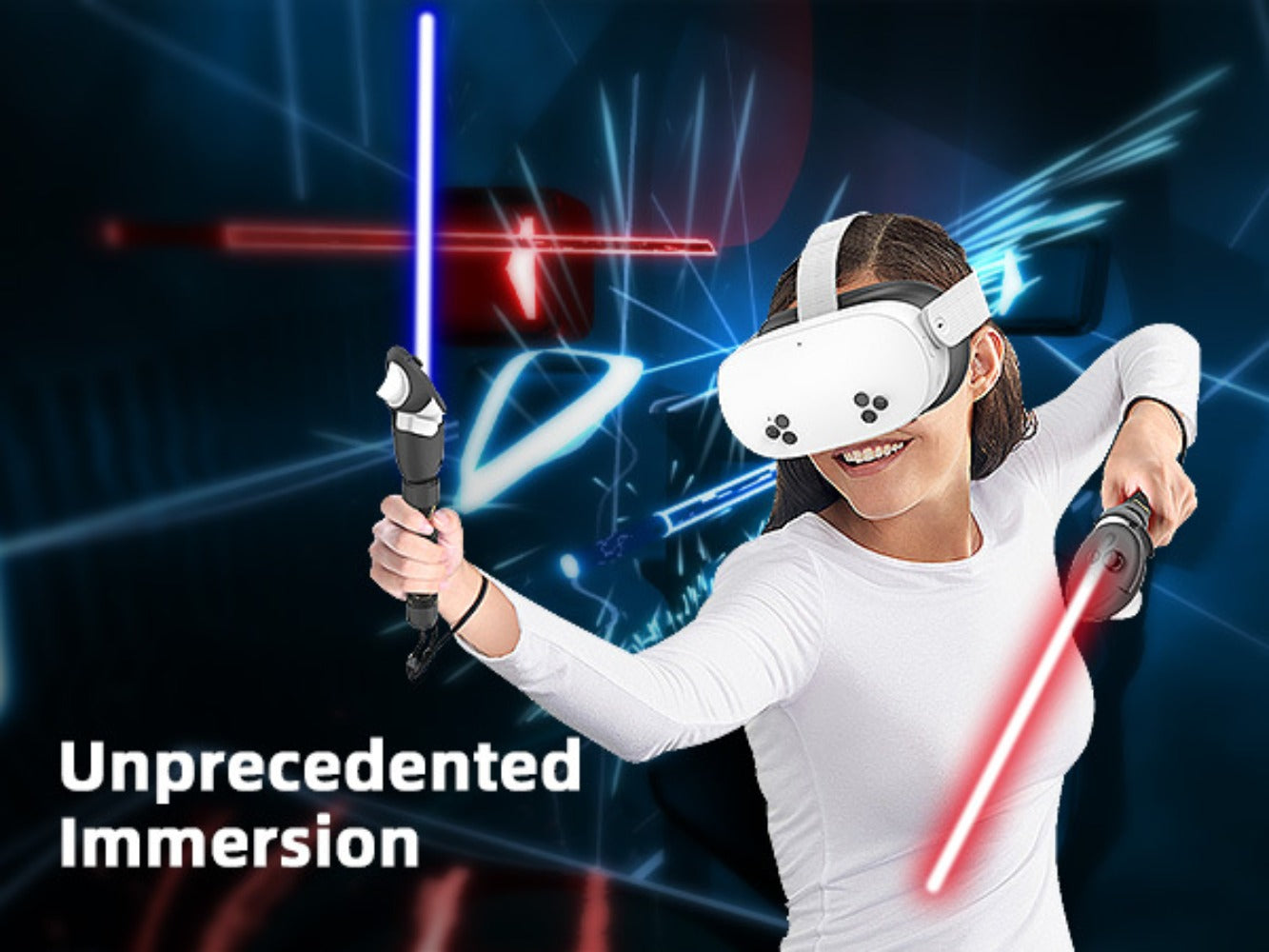 Meta Quest 3S Controller Handle Extension Grips – 3-in-1 VR Handle Attachments for Beat Saber, Golf+, Tennis & More, Anti-Slip ABS Grip with Safety Wire, Compatible with Meta Quest 3S & Quest 3