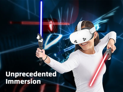 Meta Quest 3S Controller Handle Extension Grips – 3-in-1 VR Handle Attachments for Beat Saber, Golf+, Tennis & More, Anti-Slip ABS Grip with Safety Wire, Compatible with Meta Quest 3S & Quest 3
