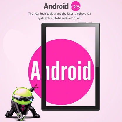 Pink 2-in-1 Android Tablet 10.1 Inch 6GB RAM 128GB ROM 5G WiFi with Keyboard Mouse Case Stylus Pen Dual Camera Type-C Touch Screen Portable Tablet PC Bundle for Work Study Women Teens