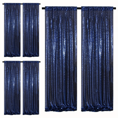 Sequin Backdrop Curtains 2FTx8FT Glitter Photography Background Panels for Party Wedding Birthday Stage Decoration Gold Yellow Shimmer Curtain Set 4 6 10 Panels Available