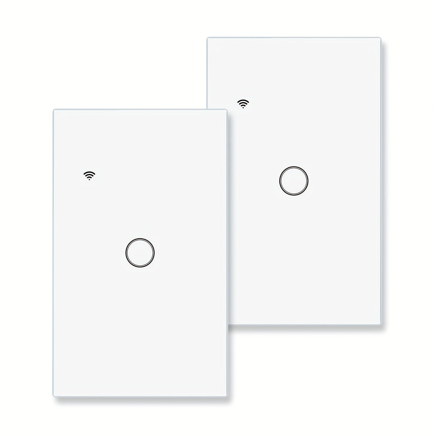 No Neutral Wire Smart Touch Wall Switch MOES WiFi 1/2/3 Gang Single Fire, Works with Alexa & Google Home, App Remote Control, 2.4GHz 110V White – 2 Pack 3 Pack Smart Light Switch