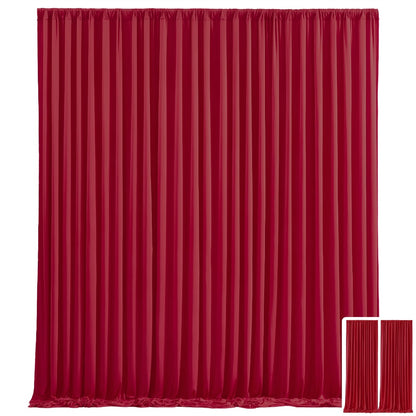 Party Backdrop Curtains 2pcs 7.2x10FT Non-Transparent Wrinkle-Free with Poles for Wedding Birthday Bridal Shower Christening Graduation Prom Holiday Photo Booth Decoration