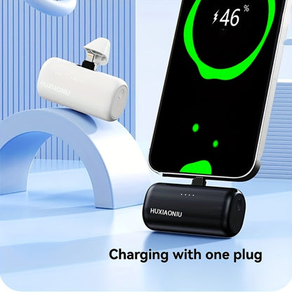 5000mAh Portable Charger with Built-In 2-in-1 Lightning & USB-C Connector - Slim Mini Power Bank 18.5W Fast Charging Compatible with iPhone 17 16 15 14 13 12 11 Samsung Android