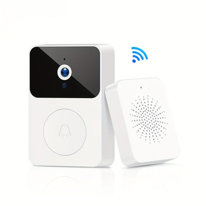 Voice Change Doorbell Camera Wireless HD 960P – Night Vision, Two-Way Audio, Motion Alert Push Notification, 2.4GHz WiFi, Rechargeable Battery, Remote Mobile View, Single or 2-Pack, Black White