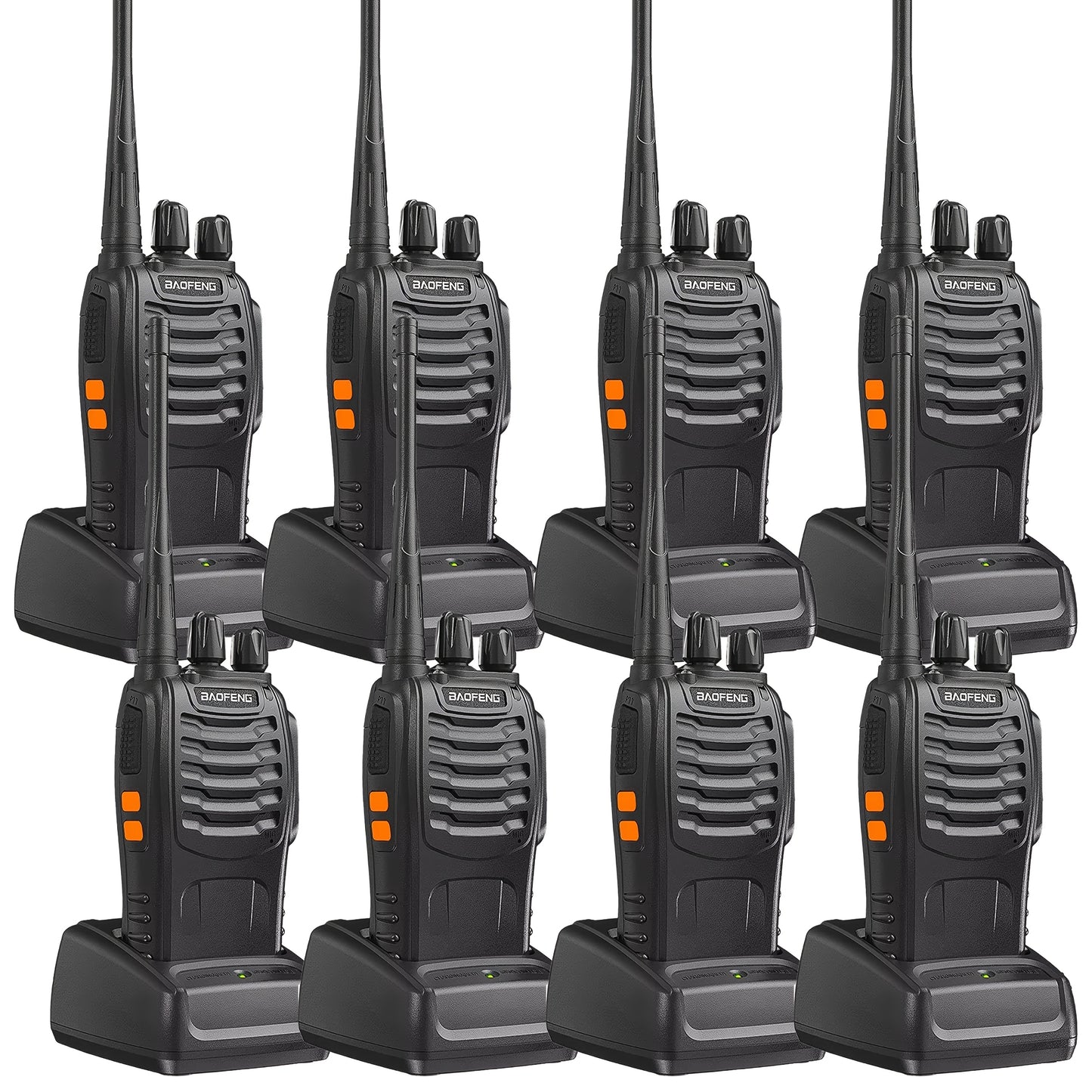 Baofeng UHF Walkie Talkies 16CH 5W – 2/4/6/8/10/12 Pack Two-Way Radios, USB Rechargeable 1500mAh Battery, LCD Display, Hi-Fi Sound, for Outdoor Sports, Hiking, Camping & Emergency Communication