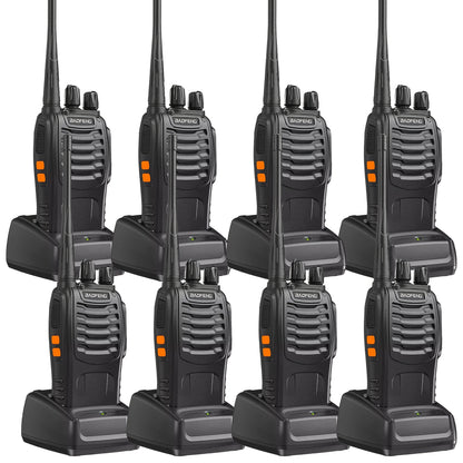 Baofeng UHF Walkie Talkies 16CH 5W – 2/4/6/8/10/12 Pack Two-Way Radios, USB Rechargeable 1500mAh Battery, LCD Display, Hi-Fi Sound, for Outdoor Sports, Hiking, Camping & Emergency Communication