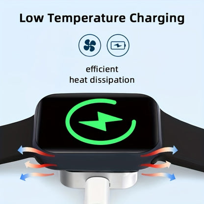 Apple Watch Magnetic Charging Stand with USB-C – Fast Magnetic Charger Dock Compatible with iWatch Ultra Series 9 8 7 6 5 SE 4 3 2 Portable Bedside Desk Charger 6 Colors Red Black Silver Green Blue Rose Gold