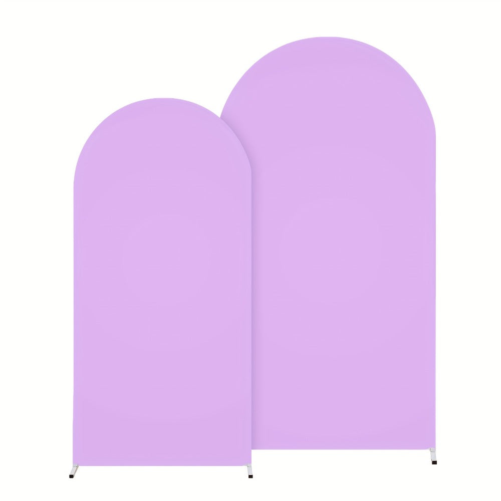 Wedding Arch Cover 2pcs Stretchable Wrinkle-Free Polyester Tight-Fit Arch Banner Covers with Zipper for Wedding Ceremony Birthday Gender Reveal Bridal Shower Graduation Party Decor